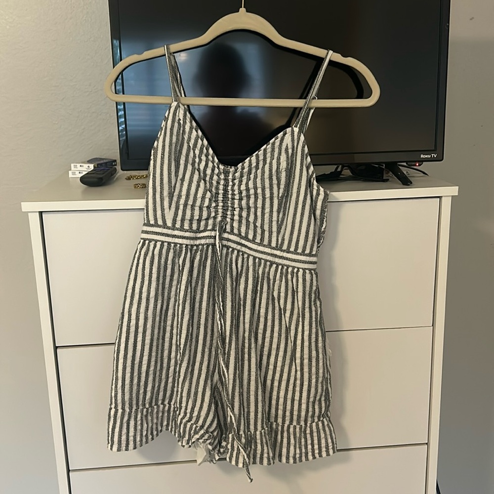 American Eagle Striped Romper